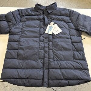 Obermeyer Explorer Down Shirt Mens XL Puffer Jacket Blue Nights 24100 NEW